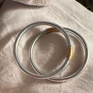 Big Buddha Silver and Gold Bracelet Duo